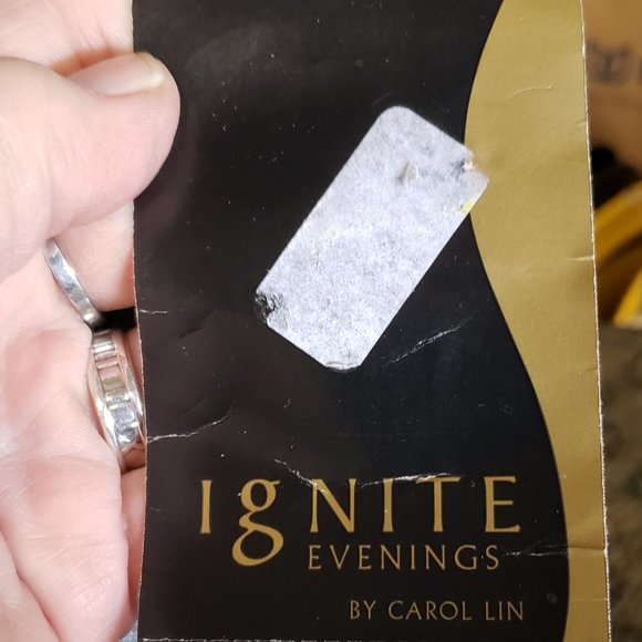 Ignite Evenings Women's Missy Flocknet Halter 16 Black/Silver NWT - Picture 9 of 13